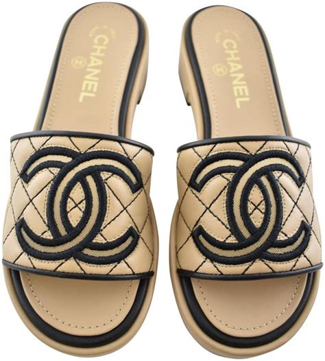 chanel mesh slides|chanel kid sandals.